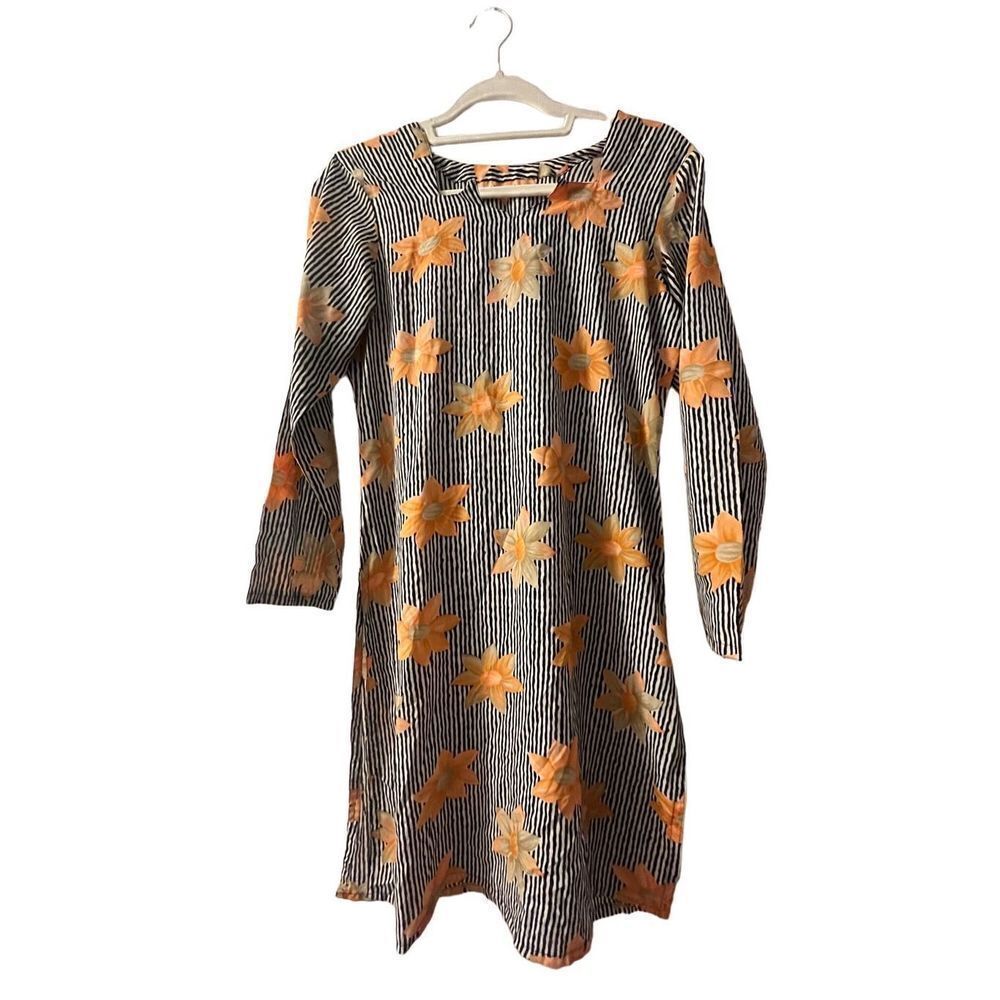 Orange Flower Power Cover Up Dress